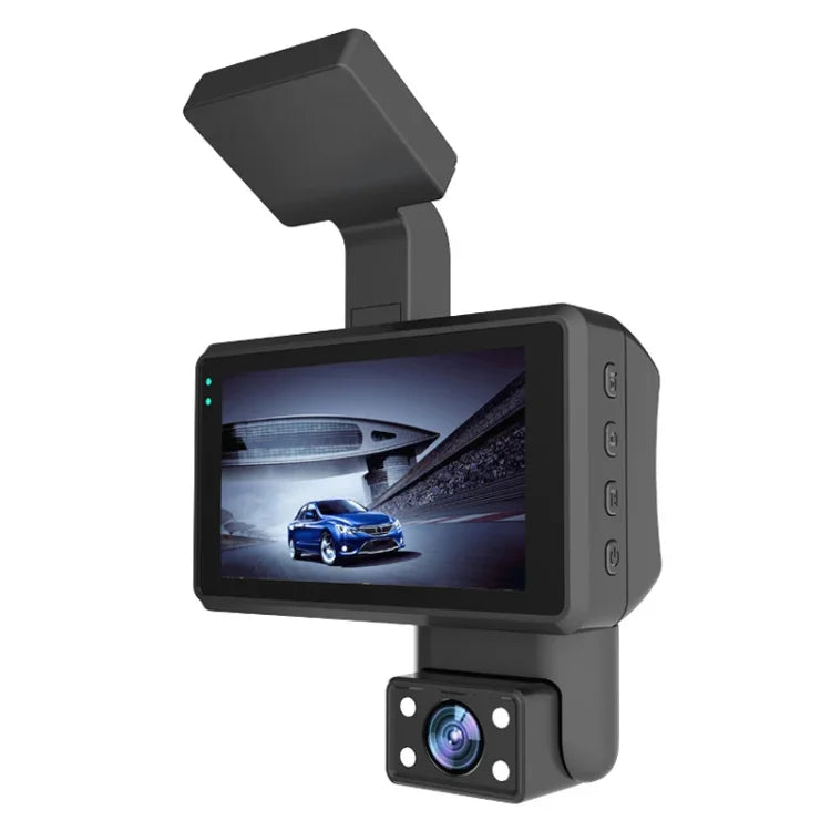 Doppel-Front- und Innenkamera, HD Infrarot Nachtsicht Auto Dashcam Fahrtenschreiber, Front und Innen