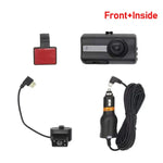 Doppel-Front- und Innenkamera, HD Infrarot Nachtsicht Auto Dashcam Fahrtenschreiber, Front und Innen