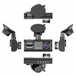 A1 3-Linsen-Video HD Nachtsicht-Auto-Fahrtenschreiber, mit Rückfahrkamera, A1