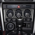 Car Carbon Fiber Air Conditioning Button A Decorative Sticker for Subaru BRZ / Toyota 86 2017-2019, Left and Right Drive Universal, Air Conditioning Button A