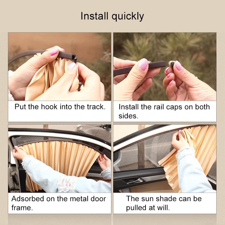 4-teiliges Auto-Sonnenschutz-Set für die Windschutzscheibe
