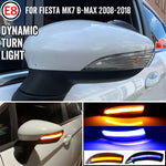 1 Pair For Ford Fiesta 2008-2017 Car Dynamic LED Turn Signal Light Rearview Mirror Flasher Water Blinker, For Ford Fiesta 2008-2017  (Blue)