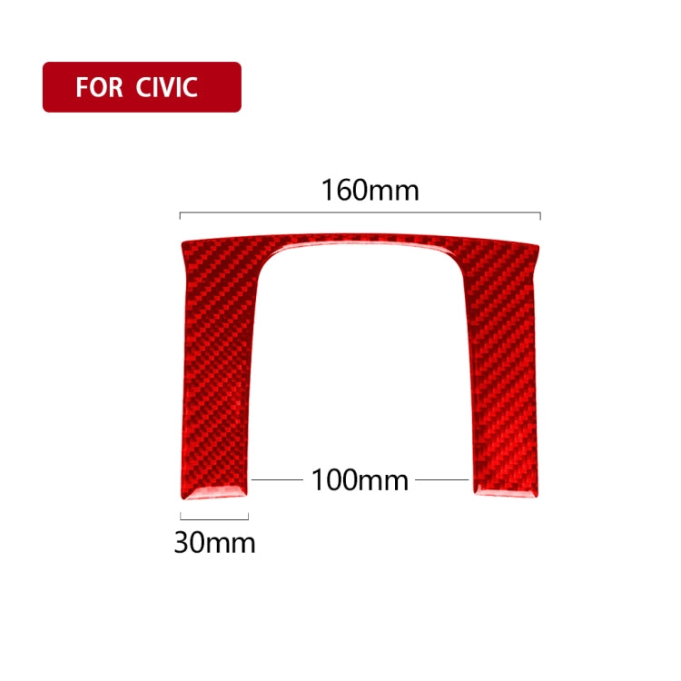 Car Carbon Fiber Gear Decorative Sticker for Honda Tenth Generation Civic 2016-2019, Left and Right Drive Universal, Gear