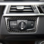 Carbon Fiber Car Headlight Switch Decorative Sticker for BMW F30 2013-2017 / F34 2013-2017, Headlight  Switch