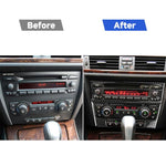Carbon Fiber Car Central Control CD Panel Decorative Sticker for BMW E90 / E92 2005-2012, Non Navigation with Hole, CD Panel(Non Navigation with Hole)