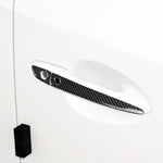 Car Carbon Fiber Outside Door Handle with Smart Hole Decorative Sticker for Mazda CX-5 2017-2018, Left Drive, Outside Door Handle with Smart, Left Drive