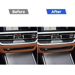 Car Carbon Fiber CD Button Frame Decorative Sticker for BMW 3 Series G20/G28/325Li/330d/335 2019-2020, Left and Right Drive Universal, CD Button Frame
