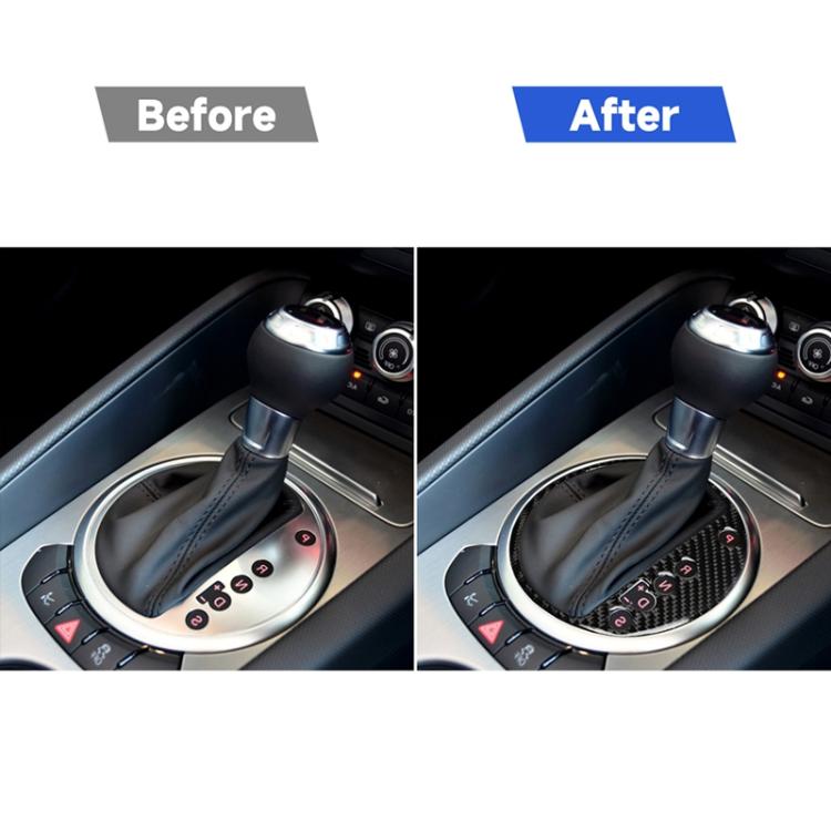 Car Carbon Fiber Gear Shift Position Panel Decorative Sticker for Audi TT 8n 8J MK123 TTRS 2008-2014, Right Drive, Gear Shift Position
