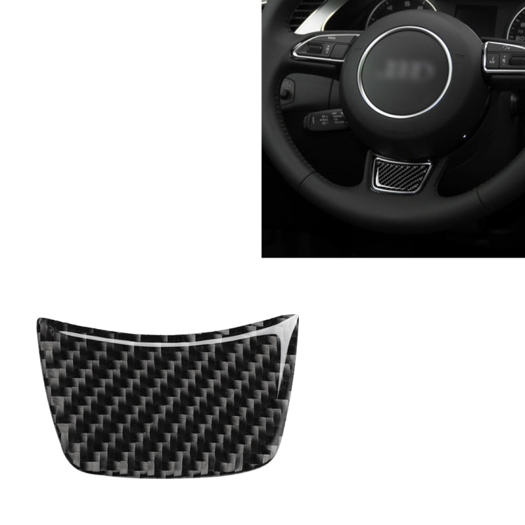Car Carbon Fiber Steering Wheel Decorative Sticker for Audi A3 / S3 2014-2019, Left and Right Drive Universal, Steering Wheel