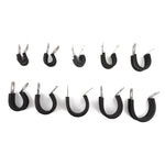 10 PCS Car Rubber Cushion Pipe Clamps Stainless Steel Clamps, Size: 7/4 inch (44mm), Size: 7/4 inch (44mm)