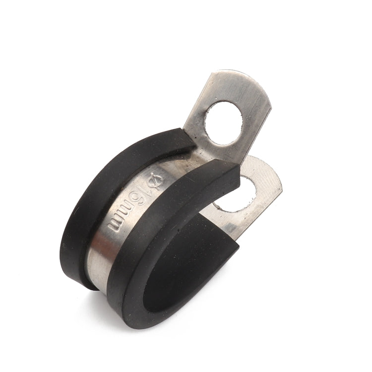 10 PCS Car Rubber Cushion Pipe Clamps Stainless Steel Clamps, Size: 1 inch (25mm), Size: 1 inch (25mm)