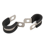 10 PCS Car Rubber Cushion Pipe Clamps Stainless Steel Clamps, Size: 1 inch (25mm), Size: 1 inch (25mm)