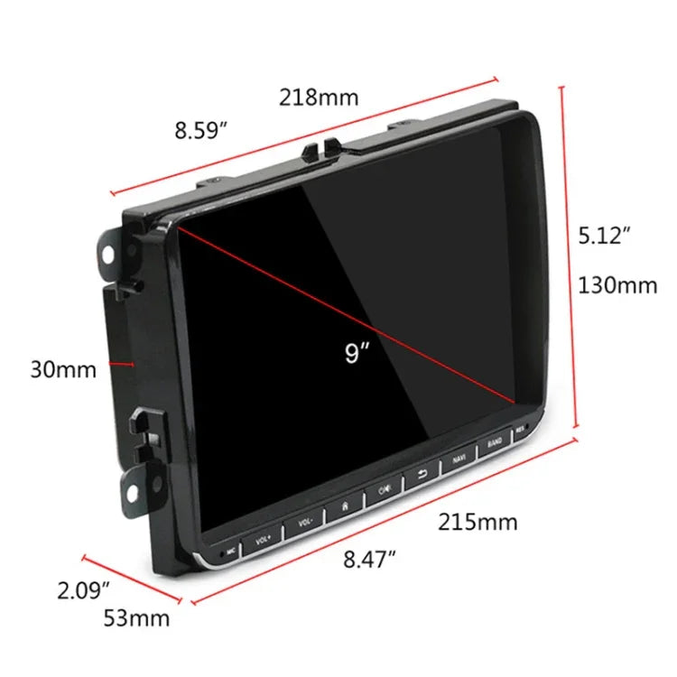 CKVW92 HD 9 Zoll 2 Din Android 6.0 Auto MP5 Player GPS Navigation Multimedia Player Bluetooth Stereo Radio für Volkswagen, unterstützt FM & Mirror Link, Europa Kartenversion, Europa Kartenversion