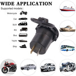 Universal Car Dual Port USB Charger Power Outlet Adapter 4.2A 5V IP66 with LED Digital Voltmeter + 60cm Cable, 4.2A Voltmeter + 60cm Cable(Green Light), 4.2A Voltmeter + 60cm Cable(Red Light)