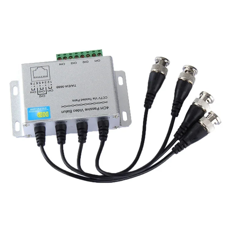 HD204A-F HD-CVI/TVI/AHD CCTV 4-Kanal UTP Passiver Video-Balun, HD204A-F