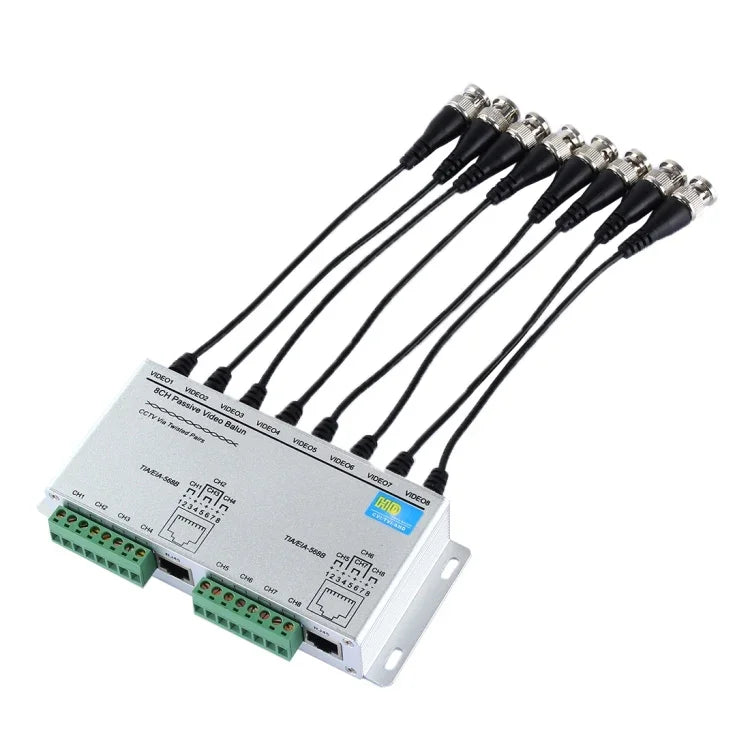 HD208 HD-CVI/TVI/AHD CCTV 8-Kanal Passiver Video-Balun, HD208F