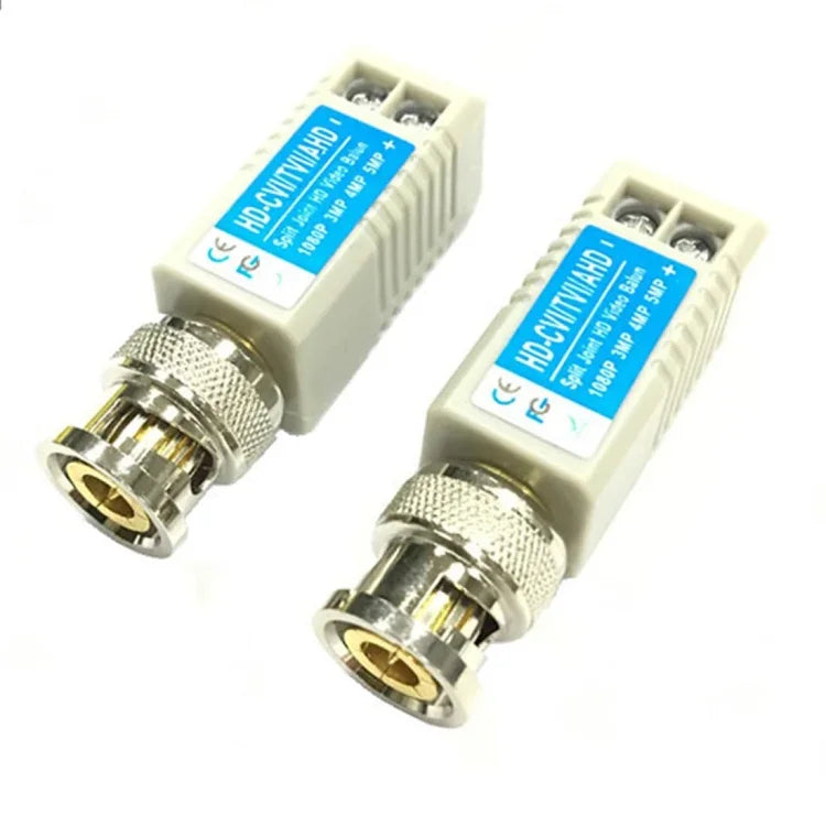 2 Stück Anpwoo 100B Upgrade Version Schraub-Koaxial-HD-CVI/AHD/CVI 1-Kanal passiver Transceiver Video-Balun, Schraub-Koaxial