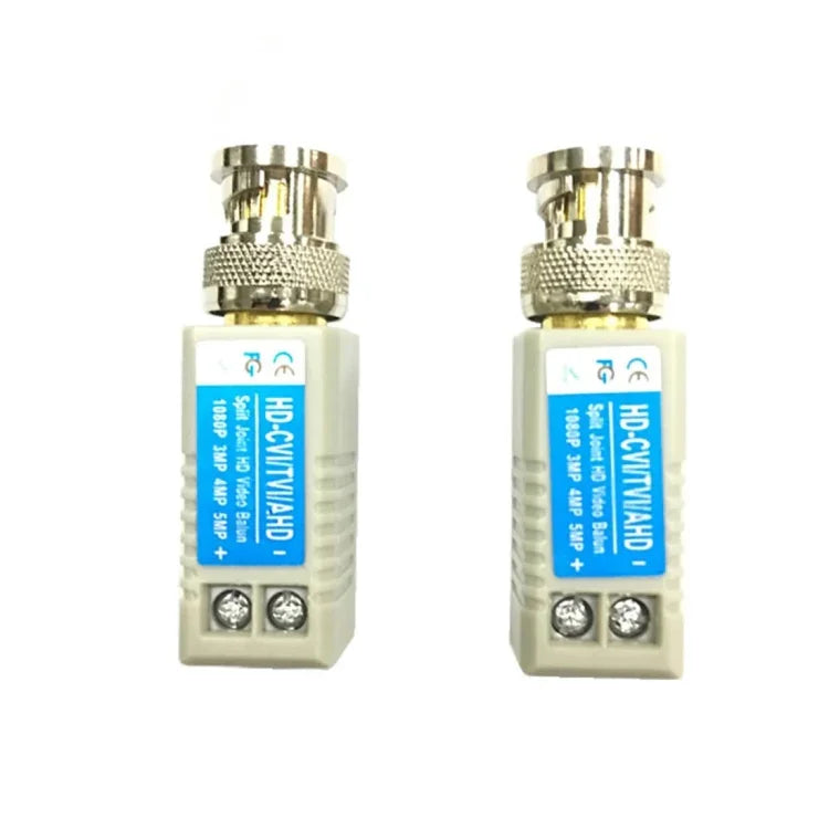 2 Stück Anpwoo 100B Upgrade Version Schraub-Koaxial-HD-CVI/AHD/CVI 1-Kanal passiver Transceiver Video-Balun, Schraub-Koaxial