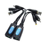 2 Stück Anpwoo 500PVA Spleißbarer 3-in-1-Balun für Stromversorgung, Video und Audio, HD-CVI/AHD/TVI, passiver Twisted-Transceiver, 500PVA