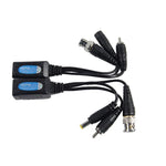 2 Stück Anpwoo 500PVA Spleißbarer 3-in-1-Balun für Stromversorgung, Video und Audio, HD-CVI/AHD/TVI, passiver Twisted-Transceiver, 500PVA