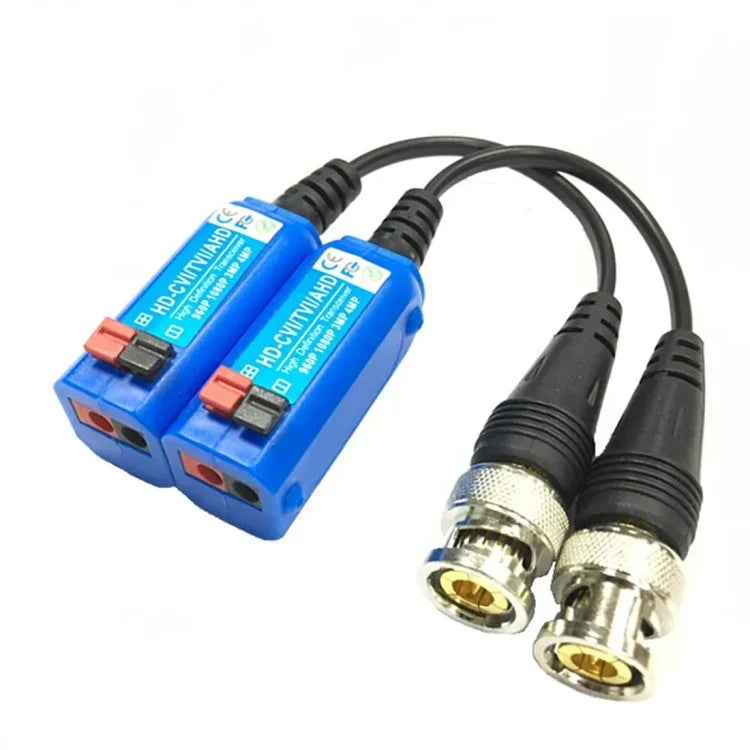 2 Stück Anpwoo 800C Spleißbarer Top-Press-Schraubenloser Video-Balun HD-CVI/AHD/HDVI 1-Kanal Passiver Transceiver, Passiver Transceiver