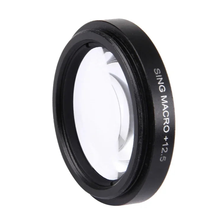 JUNESTAR Professioneller 37-mm-12,5-fach-Makro-Objektivfilter + Objektivschutzkappe für GoPro &amp; Xiaomi Xiaoyi Yi Sport-Action-Kamera, 12,5-fach-Makro-Objektiv