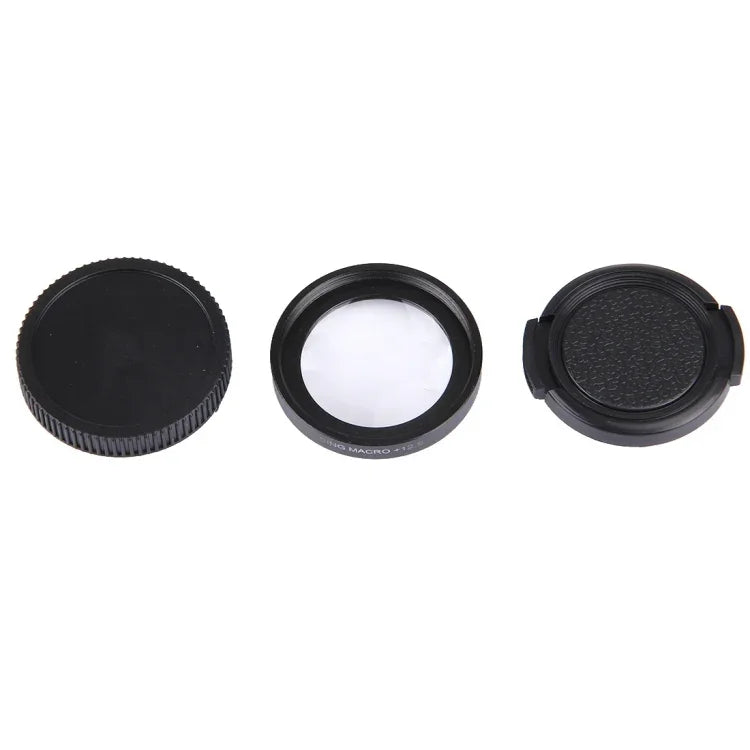 JUNESTAR Professioneller 37-mm-12,5-fach-Makro-Objektivfilter + Objektivschutzkappe für GoPro &amp; Xiaomi Xiaoyi Yi Sport-Action-Kamera, 12,5-fach-Makro-Objektiv