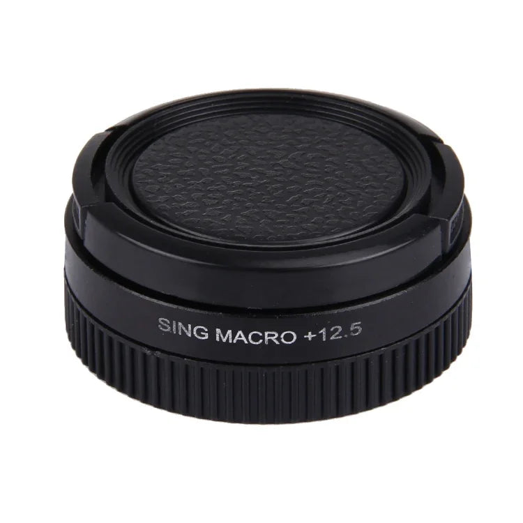 JUNESTAR Professioneller 37-mm-12,5-fach-Makro-Objektivfilter + Objektivschutzkappe für GoPro &amp; Xiaomi Xiaoyi Yi Sport-Action-Kamera, 12,5-fach-Makro-Objektiv