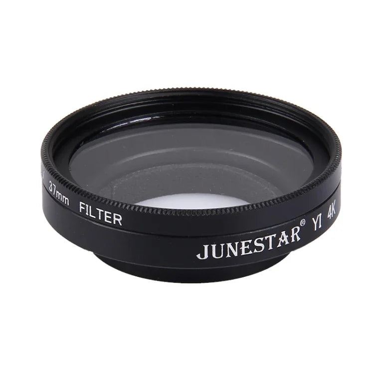 JUNESTAR für Xiaomi Xiaoyi Yi II 4K Sport-Action-Kamera: Professioneller 37-mm-UV-Filter + Objektivschutzkappe, UV-Filter + Objektivdeckel