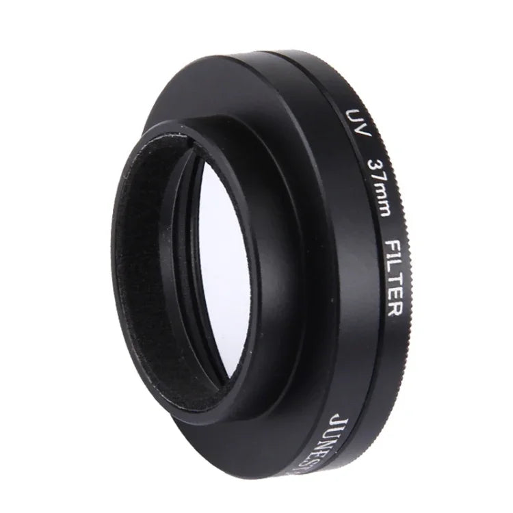 JUNESTAR für Xiaomi Xiaoyi Yi II 4K Sport-Action-Kamera: Professioneller 37-mm-UV-Filter + Objektivschutzkappe, UV-Filter + Objektivdeckel