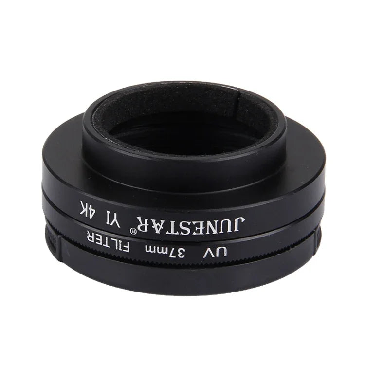 JUNESTAR für Xiaomi Xiaoyi Yi II 4K Sport-Action-Kamera: Professioneller 37-mm-UV-Filter + Objektivschutzkappe, UV-Filter + Objektivdeckel
