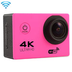 F60 2,0-Zoll-Bildschirm 170 Grad Weitwinkel WiFi Sport Action Kamera Camcorder mit wasserdichtem Gehäuse, unterstützt 64GB Micro SD-Karte, F60 (Gelb), F60 (Weiß), F60 (Silber), F60 (Magenta), F60 (Blau), F60 (Gold), F60 (Schwarz)
