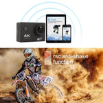 F60 2,0-Zoll-Bildschirm 170 Grad Weitwinkel WiFi Sport Action Kamera Camcorder mit wasserdichtem Gehäuse, unterstützt 64GB Micro SD-Karte, F60 (Gelb), F60 (Weiß), F60 (Silber), F60 (Magenta), F60 (Blau), F60 (Gold), F60 (Schwarz)