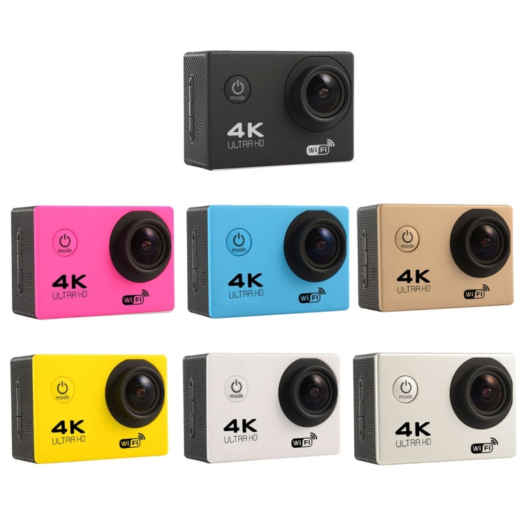 F60 2,0-Zoll-Bildschirm 170 Grad Weitwinkel WiFi Sport Action Kamera Camcorder mit wasserdichtem Gehäuse, unterstützt 64GB Micro SD-Karte, F60 (Gelb), F60 (Weiß), F60 (Silber), F60 (Magenta), F60 (Blau), F60 (Gold), F60 (Schwarz)