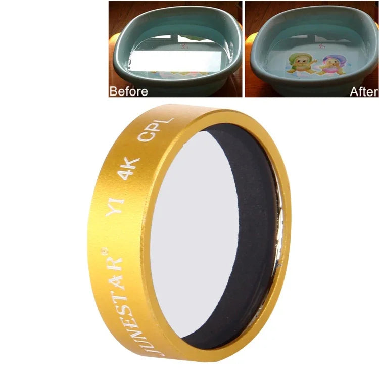 JUNESTAR professioneller CPL-Filter für Xiaomi Xiaoyi Yi II 4K Sport-Action-Kamera