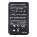 AHDBT-501 LCD-Bildschirm-Doppelakku-Ladegerät für GoPro HERO5 mit Anzeige der Ladekapazität, für GoPro HERO5