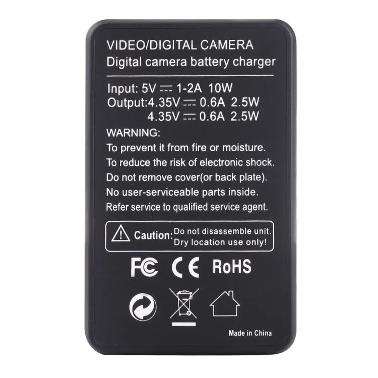 AHDBT-501 LCD-Bildschirm-Doppelakku-Ladegerät für GoPro HERO5 mit Anzeige der Ladekapazität, für GoPro HERO5