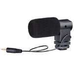 BOYA BY-V01 Stereo X/Y Kondensatormikrofon mit integriertem Stoßdämpfer-Kaltschuhhalter & Windschutz für Smartphones, DSLR-Kameras und Videokameras, BY-V01