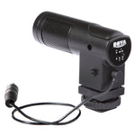 BOYA BY-V01 Stereo X/Y Kondensatormikrofon mit integriertem Stoßdämpfer-Kaltschuhhalter & Windschutz für Smartphones, DSLR-Kameras und Videokameras, BY-V01
