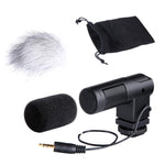 BOYA BY-V01 Stereo X/Y Kondensatormikrofon mit integriertem Stoßdämpfer-Kaltschuhhalter & Windschutz für Smartphones, DSLR-Kameras und Videokameras, BY-V01