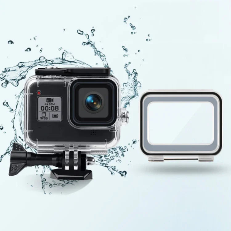 45 m wasserdichtes Gehäuse + Touch-Rückseite für GoPro HERO8 Black, Gehäuse + Touch-Abdeckung für GoPro8