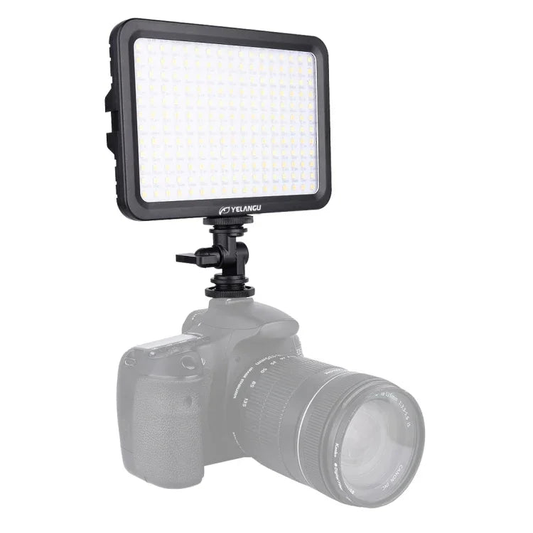 YELANGU YLG0504B 204 LEDs 1000LM 3300-5600K Dimmbare Studioleuchte ohne Polaritätsfilter für Video und Fotografie, geeignet für Canon, Nikon und DSLR-Kameras, 204 LEDs