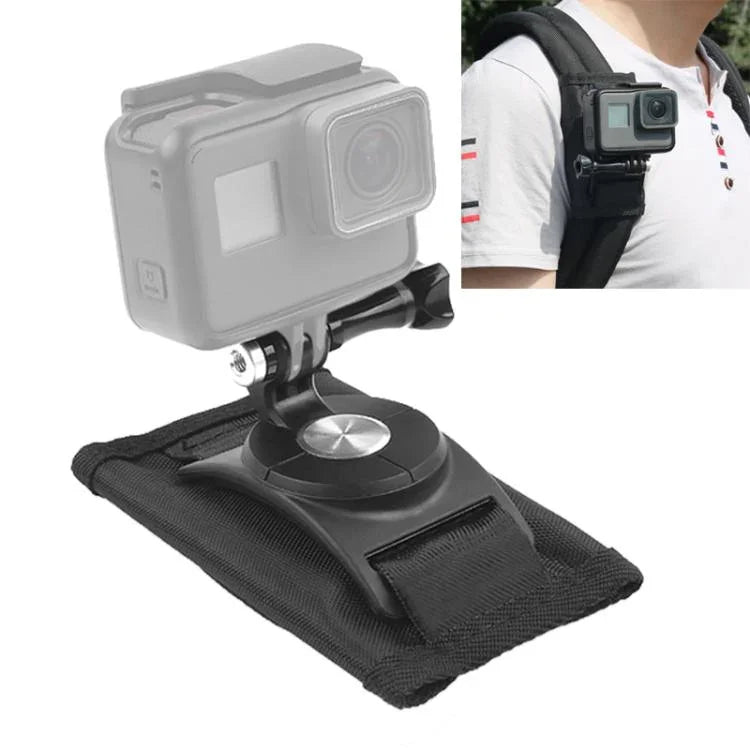360 Grad drehbare Schnellverschluss-Schulter-Rucksackhalterung für GoPro, Insta360, DJI und andere Action-Kameras