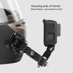 Fahrradhelm-Klebehalterung mit mehreren Gelenken, J-Haken-Schnallenhalterung und Schraube für GoPro, Insta360, DJI und andere Action-Kameras, Fahrradhelm-Kit