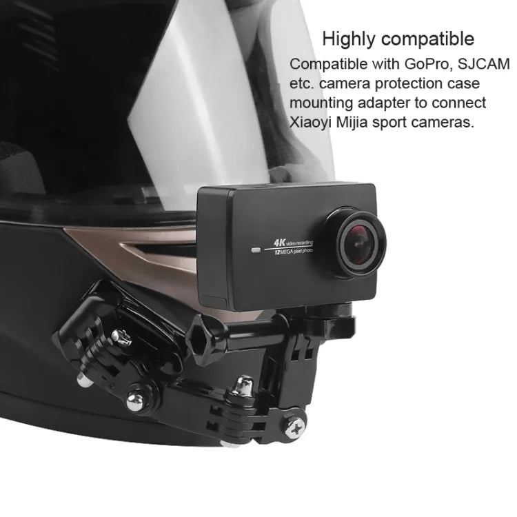 Fahrradhelm-Klebehalterung mit mehreren Gelenken, J-Haken-Schnallenhalterung und Schraube für GoPro, Insta360, DJI und andere Action-Kameras, Fahrradhelm-Kit