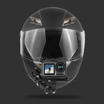 Fahrradhelm-Klebehalterung mit mehreren Gelenken, J-Haken-Schnallenhalterung und Schraube für GoPro, Insta360, DJI und andere Action-Kameras, Fahrradhelm-Kit