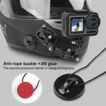 Fahrradhelm-Klebehalterung mit mehreren Gelenken, J-Haken-Schnallenhalterung und Schraube für GoPro, Insta360, DJI und andere Action-Kameras, Fahrradhelm-Kit