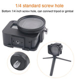 Gehäuse CNC-Aluminiumlegierung Schutzrahmen mit Sicherungsrahmen und 52 mm UV-Linse für GoPro HERO7 Black /6 /5, 52 mm UV Schwarz