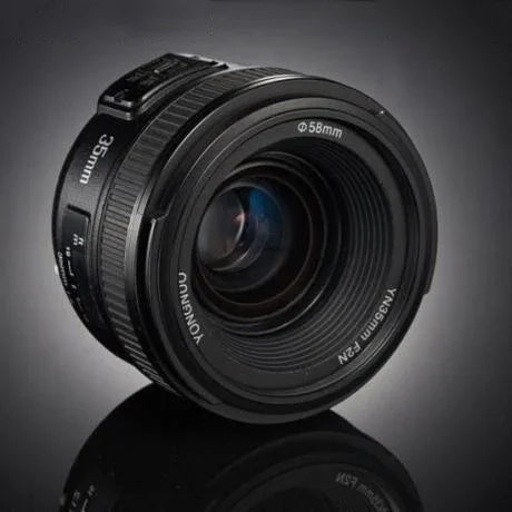 YONGNUO YN35MM F2N 1:2 AF/MF Weitwinkel-Festbrennweite mit Autofokus für Nikon DSLR-Kameras, YN35mm F2N