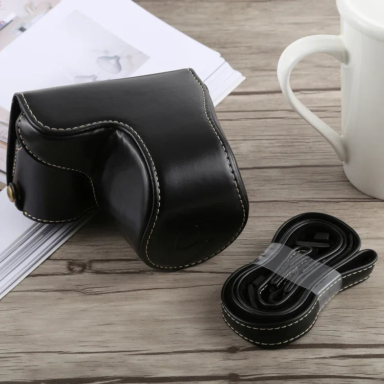 Ganzkörper-Kameratasche aus PU-Leder mit Tragegurt für Sony A5100, für Sony A5100
